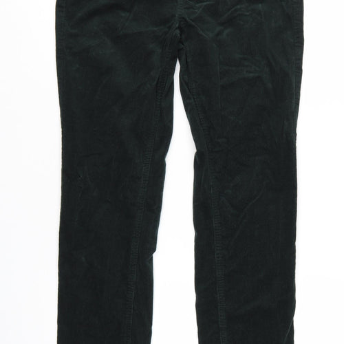 Marks and Spencer Women’s Green Corduroy Chino Trousers Size 14 Regular