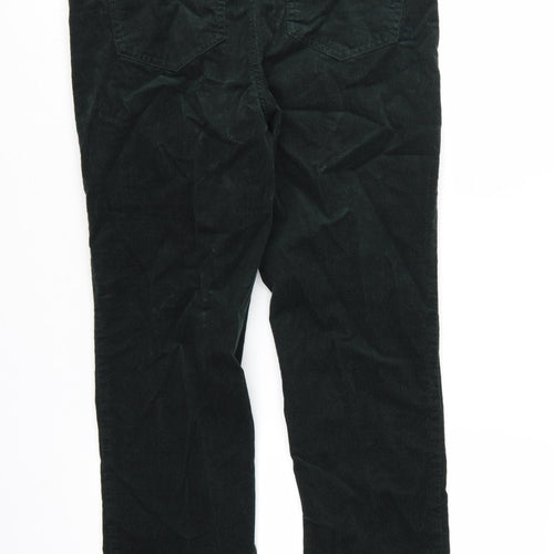 Marks and Spencer Women’s Green Corduroy Chino Trousers Size 14 Regular