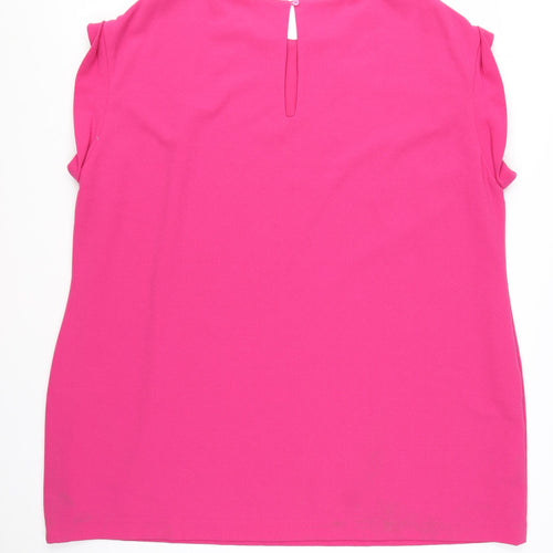 Next Women’s Pink Shift Dress Size 26 Plus Short Sleeve Crew Neck