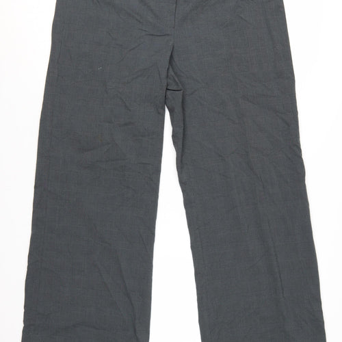Betty Jackson Black Women Grey Size 16 Wide-Leg Dress Pants
