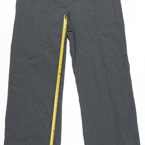 Betty Jackson Black Women Grey Size 16 Wide-Leg Dress Pants