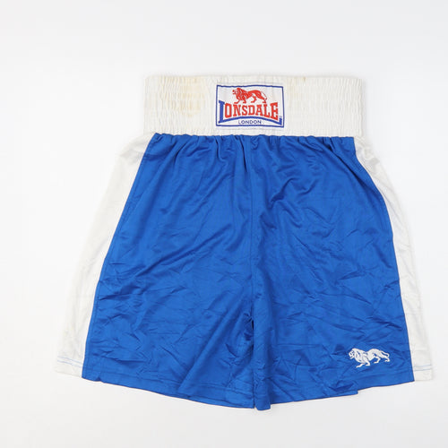 Lonsdale Men’s Blue Satin Athletic Boxing Shorts Size M