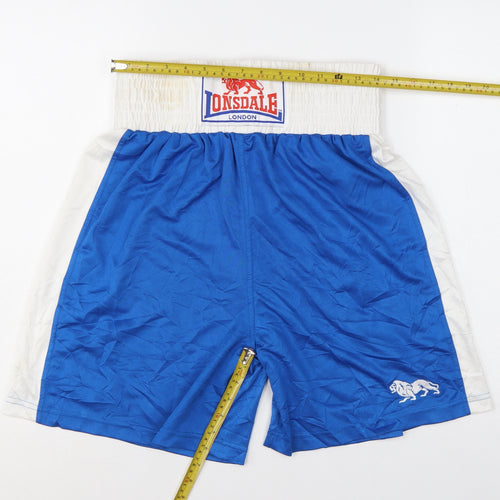 Lonsdale Men’s Blue Satin Athletic Boxing Shorts Size M