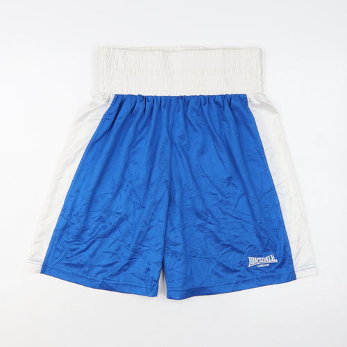 Lonsdale Men’s Blue Satin Athletic Boxing Shorts Size M