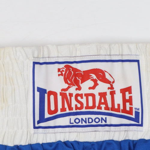 Lonsdale Men’s Blue Satin Athletic Boxing Shorts Size M