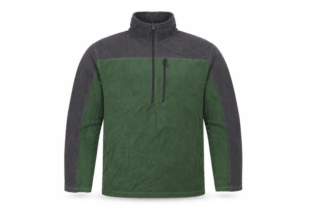 Mountain Warehouse Mens Green 1/2 Zip Fleece Sweatshirt M