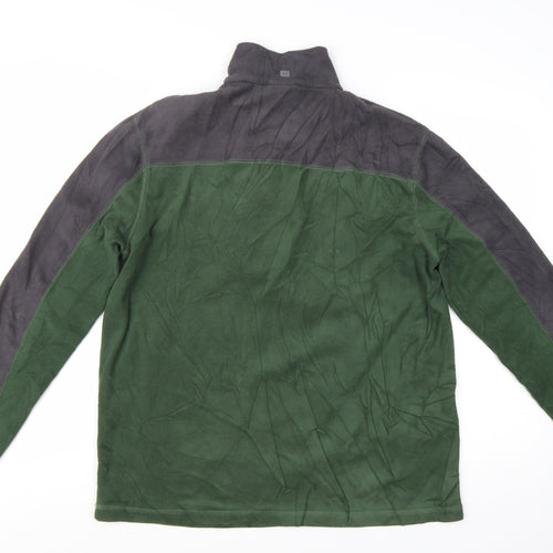 Mountain Warehouse Mens Green 1/2 Zip Fleece Sweatshirt M