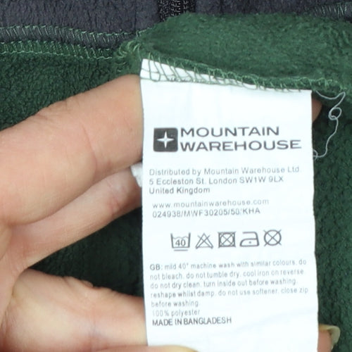 Mountain Warehouse Mens Green 1/2 Zip Fleece Sweatshirt M