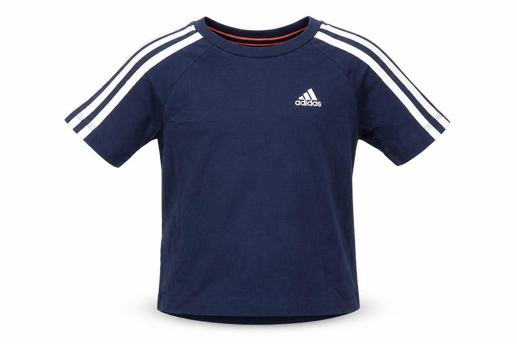Adidas Boys Blue Short Sleeve Crew Neck Climalite Cotton T-Shirt 5-6 Years