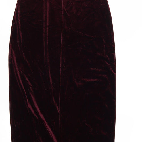 MINKPINK Women Red Velvet Sleeveless Bodycon Midi Dress M