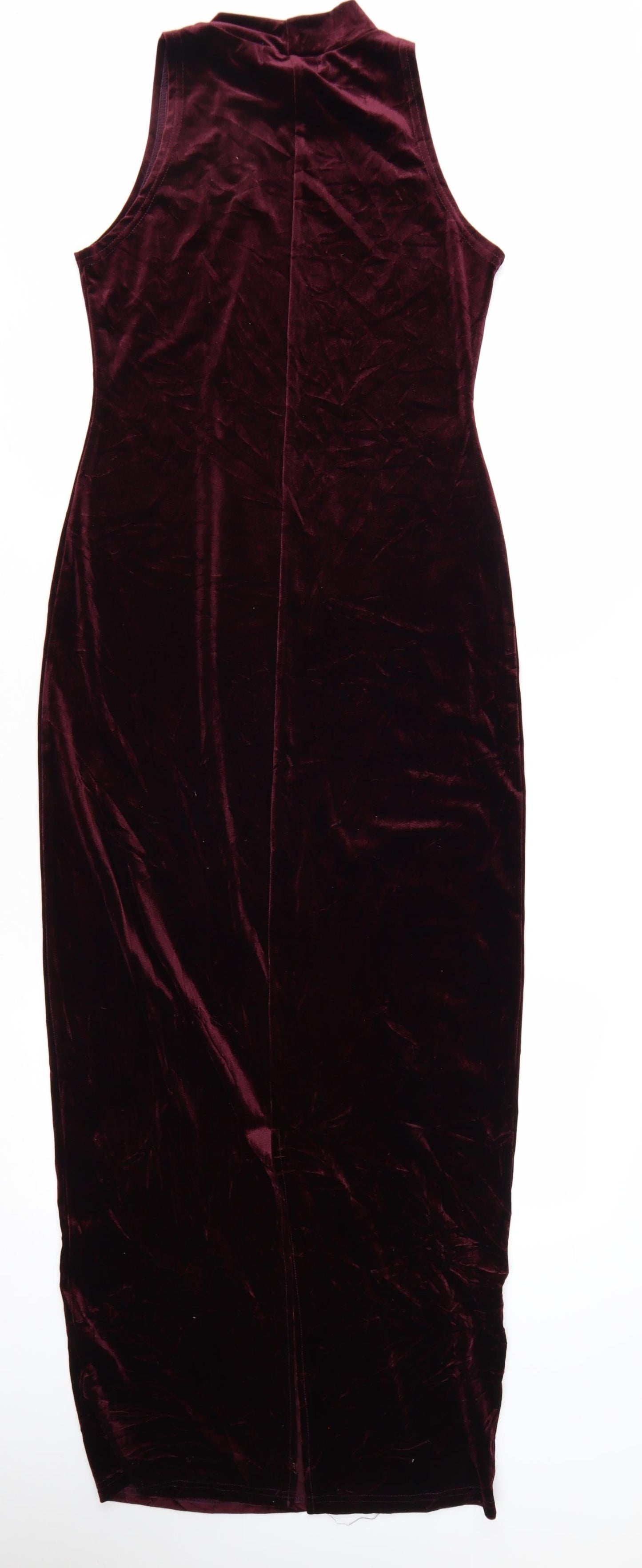 MINKPINK Women Red Velvet Sleeveless Bodycon Midi Dress M