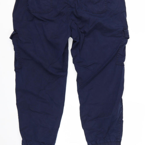 Marks and Spencer Women’s Blue Cargo Trousers Size 16 Belted Lightweight