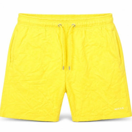 NICCE Men's Yellow 2XL Sweat Shorts Drawstring Elastic Waist Casual
