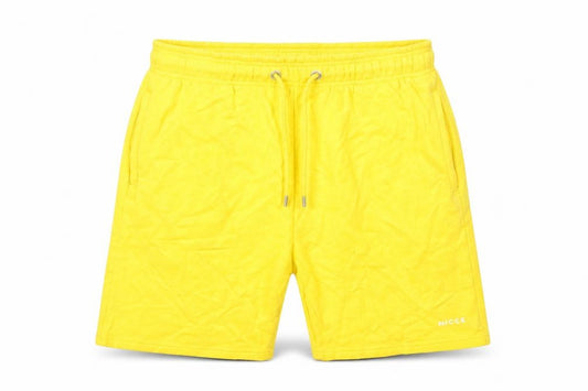 NICCE Men's Yellow 2XL Sweat Shorts Drawstring Elastic Waist Casual