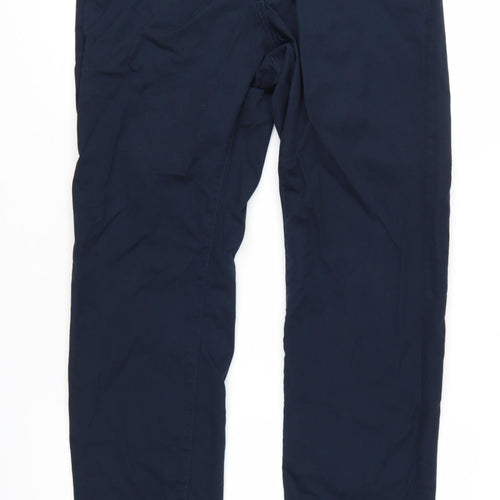 Marks and Spencer Men's Blue Heritage Regular Fit Chino Trousers 34W 31L