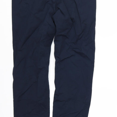 Marks and Spencer Men's Blue Heritage Regular Fit Chino Trousers 34W 31L