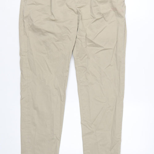 Jaeger Mens Beige Chino Trousers 30 in Regular Fit Cotton Blend
