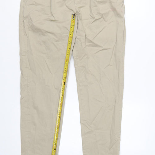 Jaeger Mens Beige Chino Trousers 30 in Regular Fit Cotton Blend