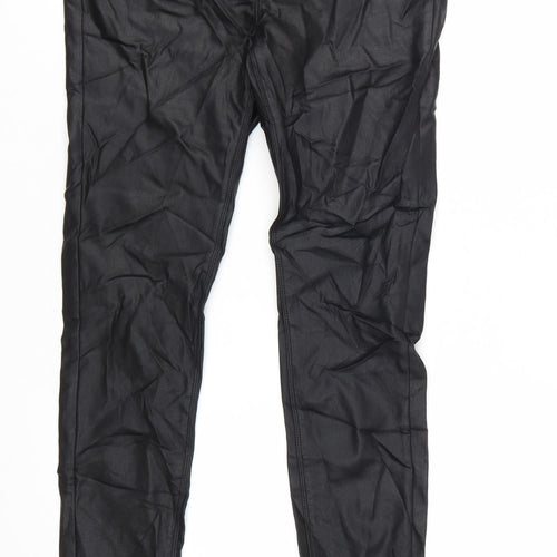 Next Women Black Size 12 Long Pull-On Mid Rise Leggings