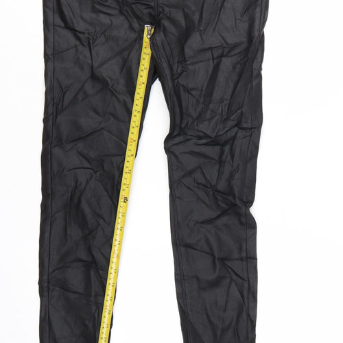 Next Women Black Size 12 Long Pull-On Mid Rise Leggings