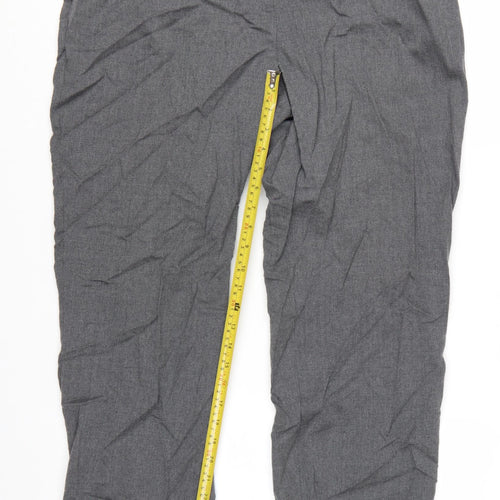 H&M Viktor & Rolf Women's Grey Wool Trousers Size 16 Pleated Workwear