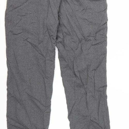 H&M Viktor & Rolf Women's Grey Wool Trousers Size 16 Pleated Workwear