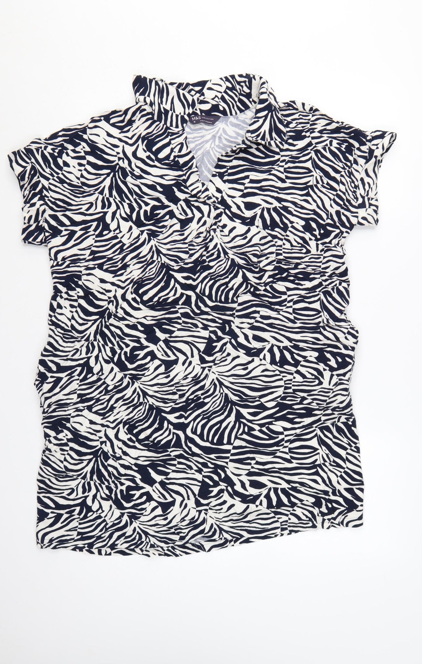 Marks and Spencer Women’s Multicoloured Zebra Print Short Sleeve Shift Dress Size 18