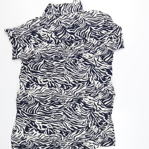Marks and Spencer Women’s Multicoloured Zebra Print Short Sleeve Shift Dress Size 18