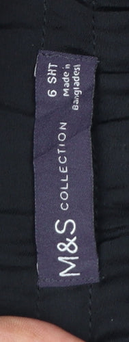 Marks and Spencer Womens Multicoloured Floral Wide-Leg Trousers Size 6