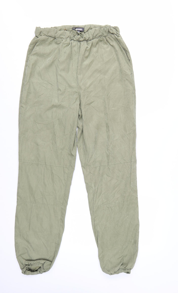 Missguided Womens Green Size 10 Jogger Trousers Polyester Lightweight