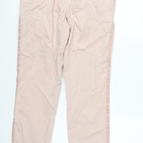 Marks and Spencer Women’s Beige Chino Trousers Size 12 Regular Twill Cotton Stretch