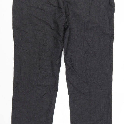 Marks and Spencer Men's Grey Regular Fit Dress Trousers 38W 29L