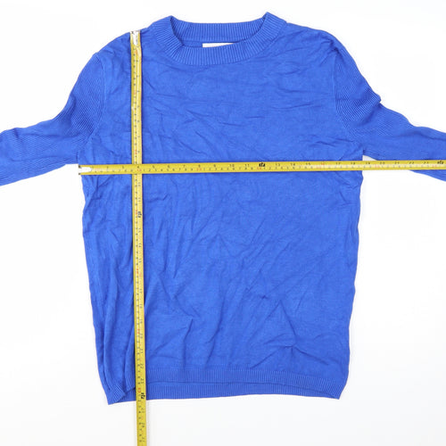 Gianni Feraud Women Blue Crew Neck Viscose Knit Jumper Size 14