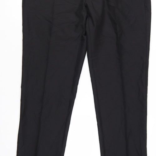 Marks and Spencer Men's Black Regular Fit Dress Pants 38x31