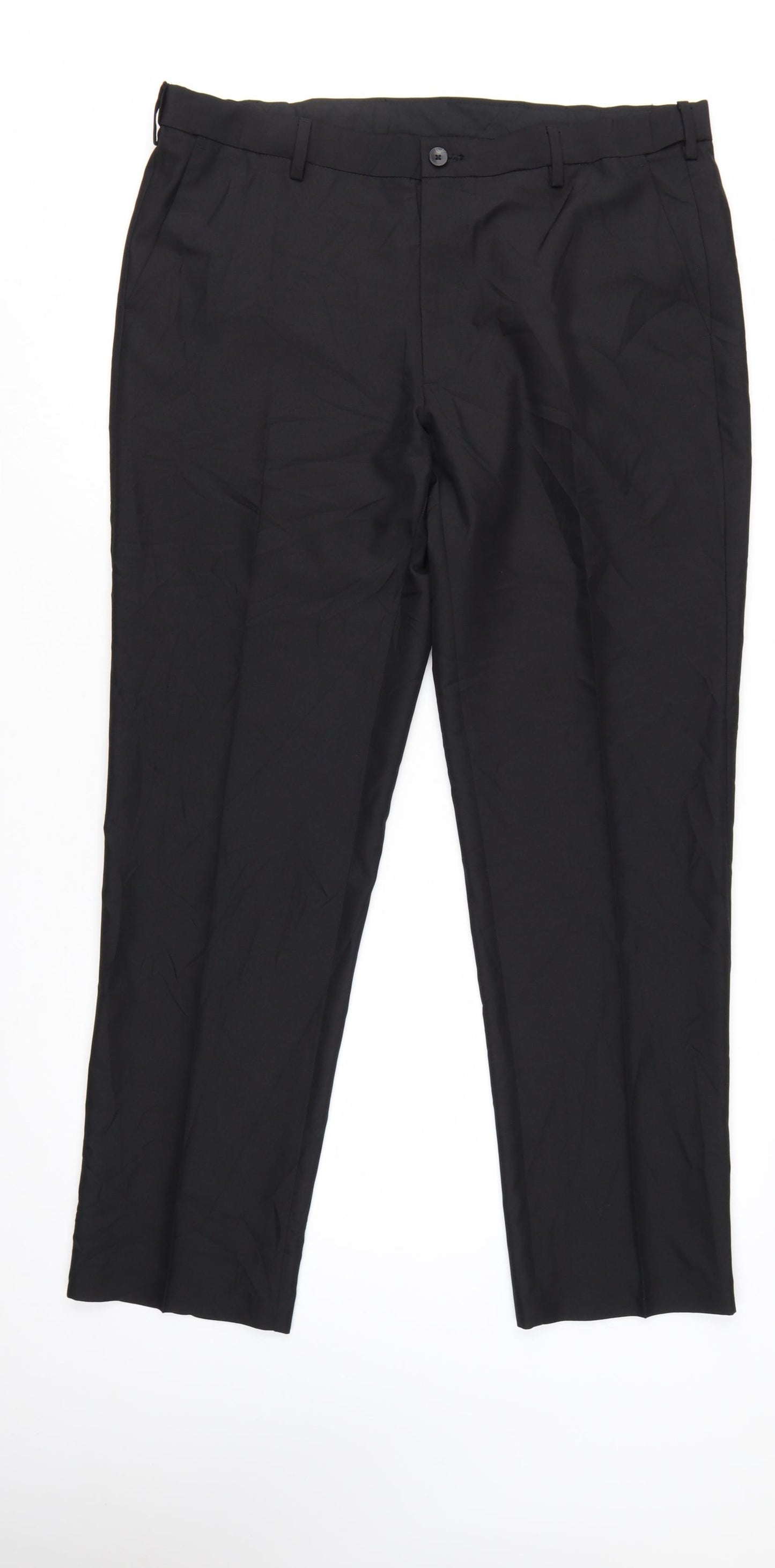 Marks and Spencer Men's Black Regular Fit Dress Pants 38x31