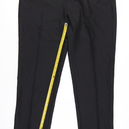 Marks and Spencer Men's Black Regular Fit Dress Pants 38x31