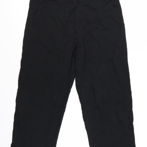 Marks and Spencer Women Black Size 14 Capri Leggings Stretch Cotton