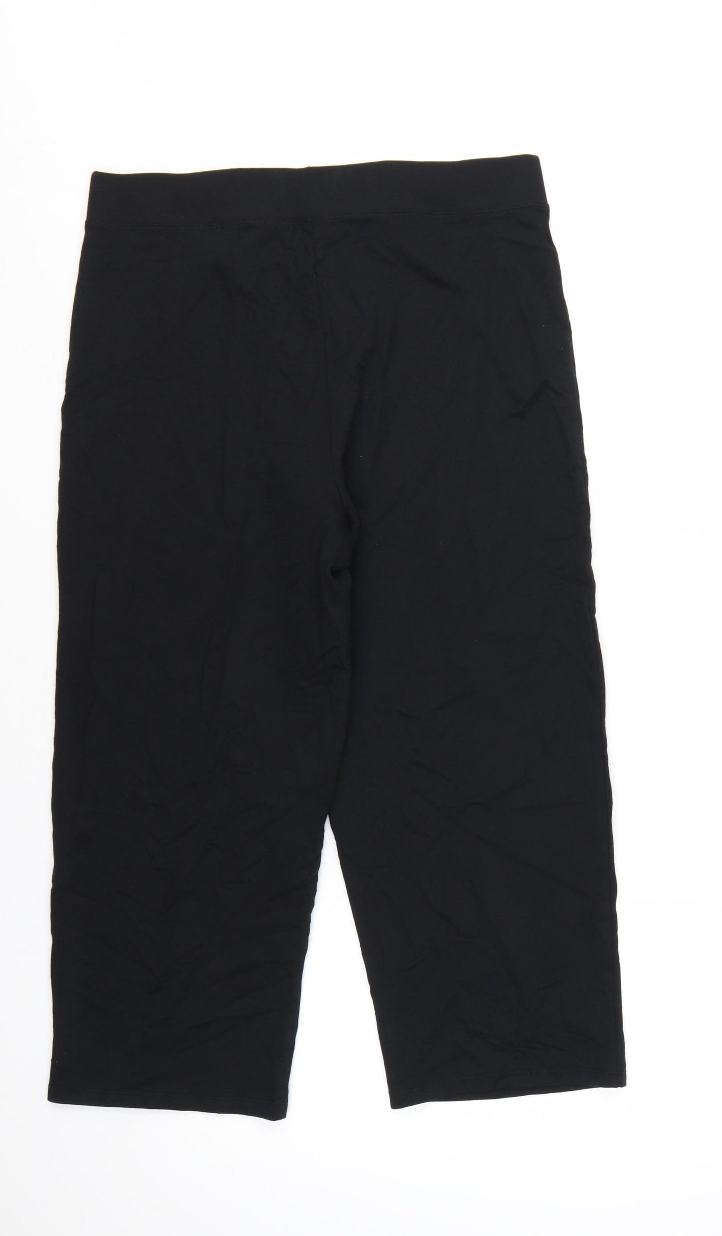 Marks and Spencer Women Black Size 14 Capri Leggings Stretch Cotton
