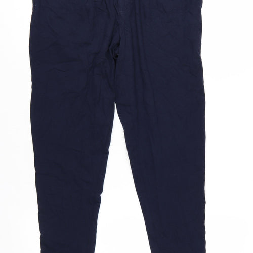 Marks and Spencer Men Blue S Pyjama Pants 100% Cotton Drawstring