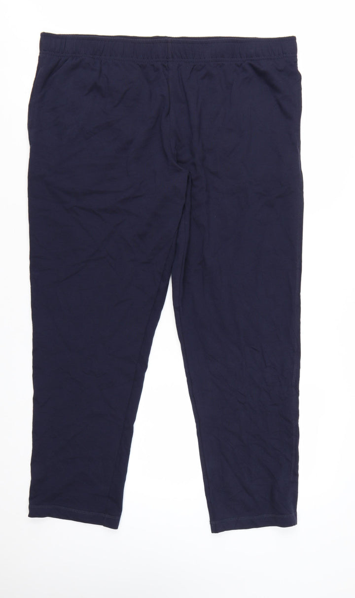 Marks and Spencer Men's Blue 3XL Jogger Trousers in Cotton Blend