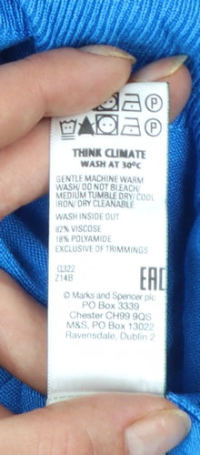 Marks and Spencer Women's Blue Size 14 Cardigan Jumper