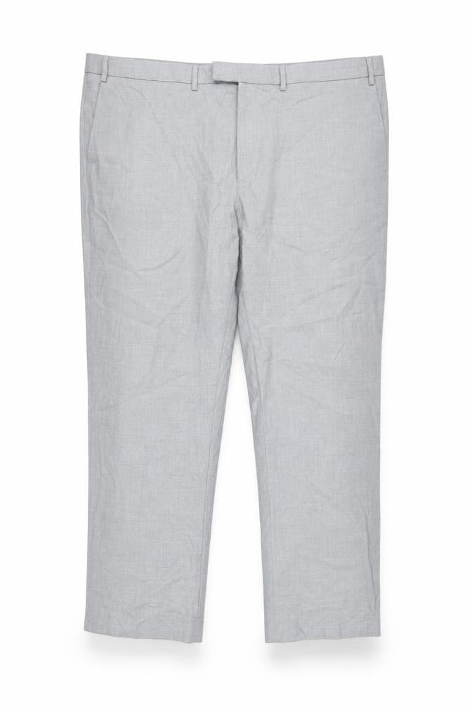 Front view of Marks & Spencer Men’s Grey Regular Fit Dress Pants 48 Short
