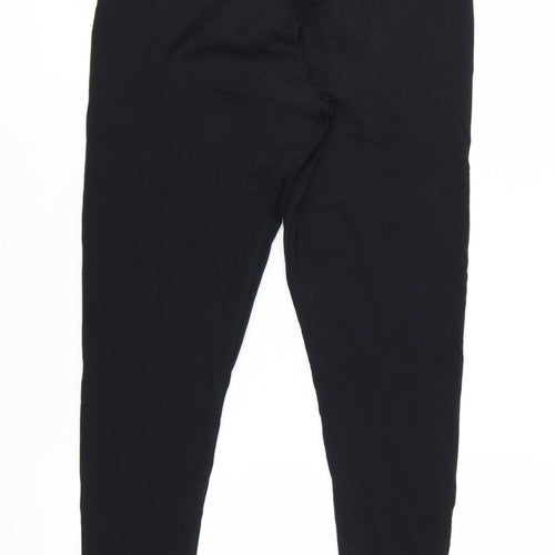 Marks and Spencer Women's Black Cotton Stretch Ankle Leggings Size 12