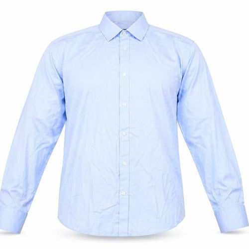 Marks and Spencer Men's Blue Regular Fit Non-Iron 16.5in Shirt