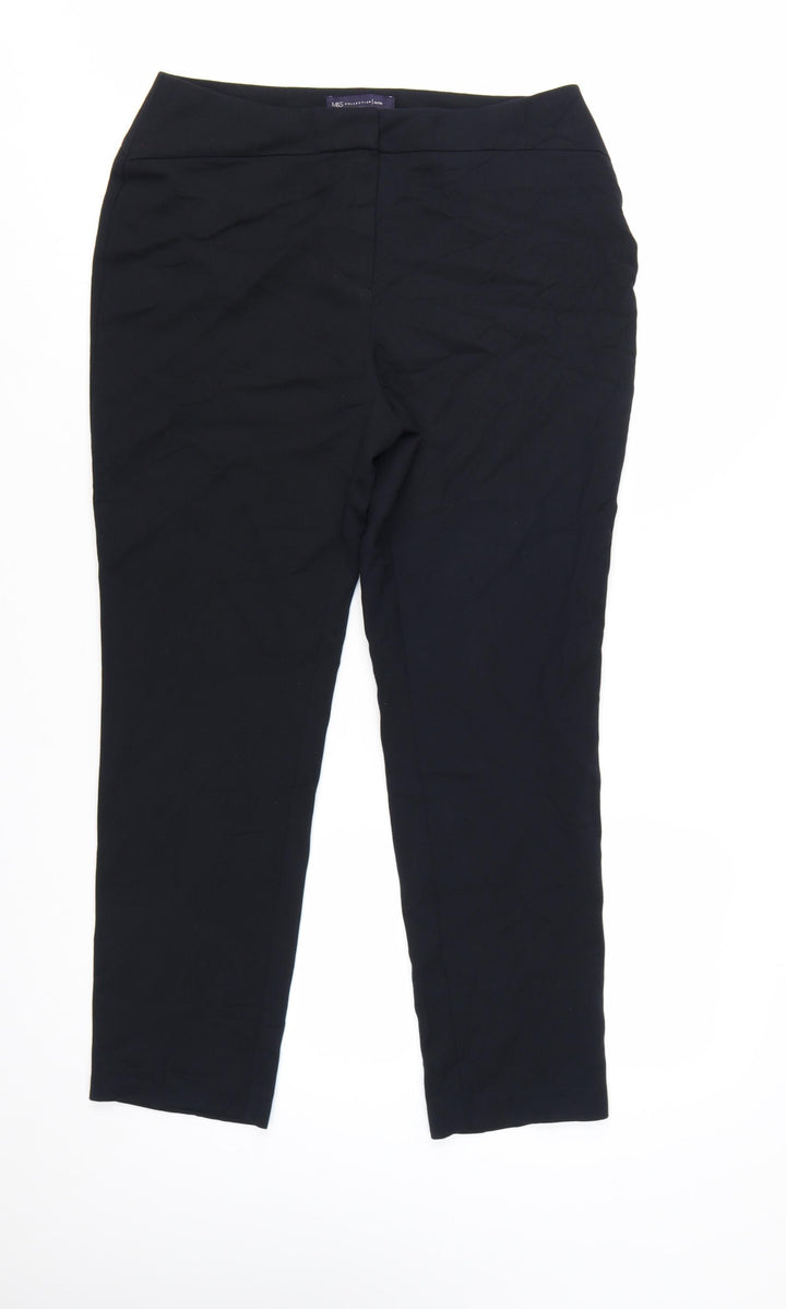 Marks and Spencer Women’s Black Size 12 Petite Ankle Trousers