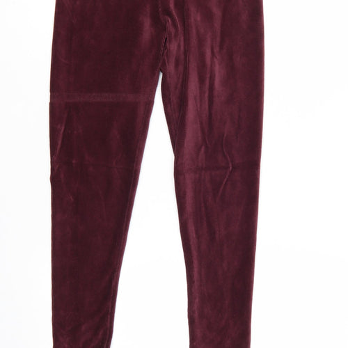 Marks and Spencer Women’s Red Velour Ankle Leggings Size 10