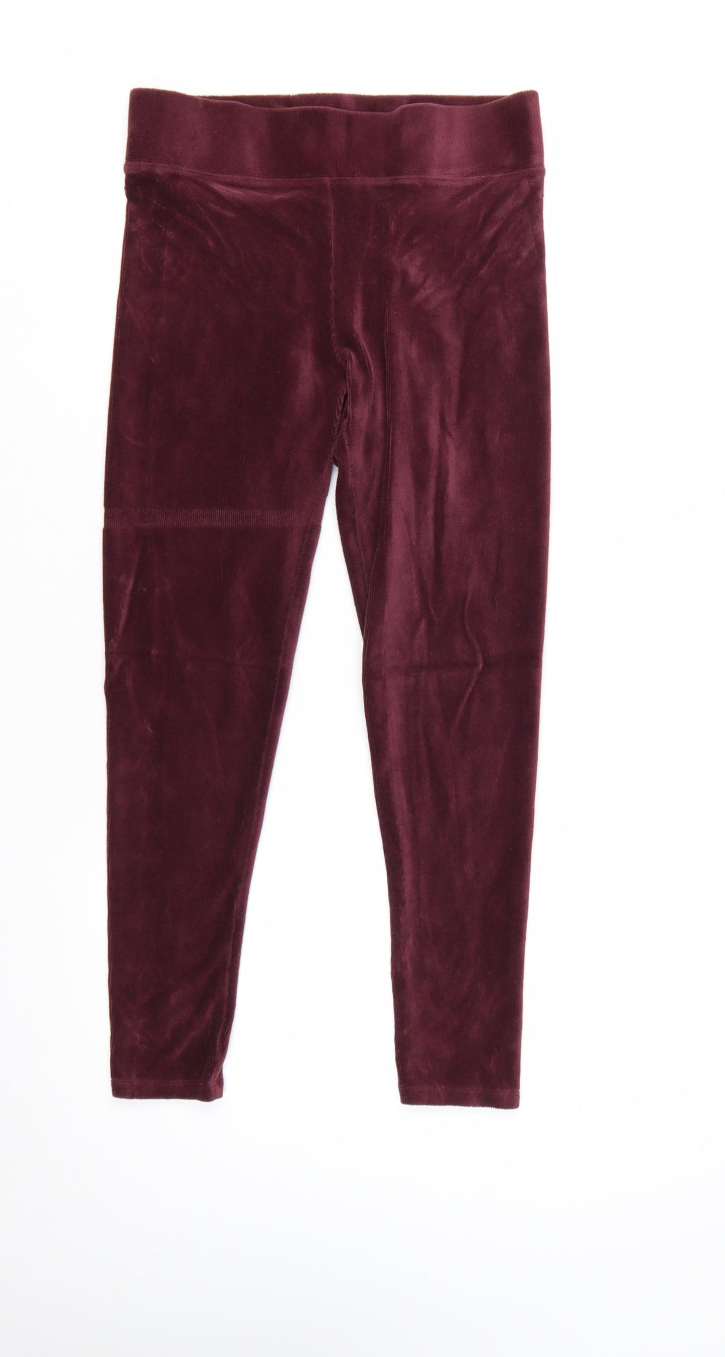 Marks and Spencer Women’s Red Velour Ankle Leggings Size 10