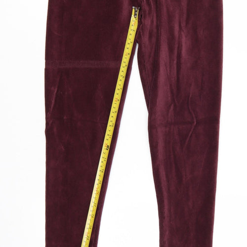 Marks and Spencer Women’s Red Velour Ankle Leggings Size 10