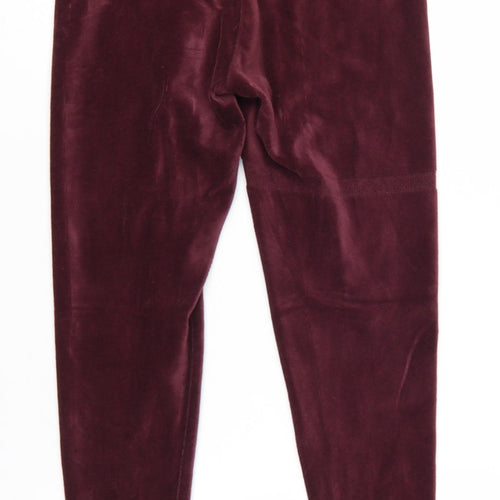 Marks and Spencer Women’s Red Velour Ankle Leggings Size 10