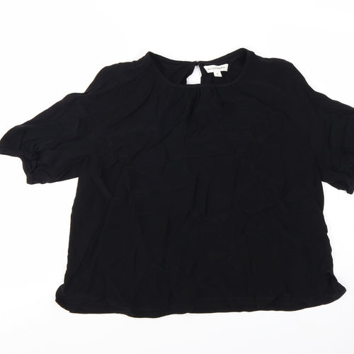 Marks and Spencer Women’s Black Chiffon Short Sleeve Blouse Size 18